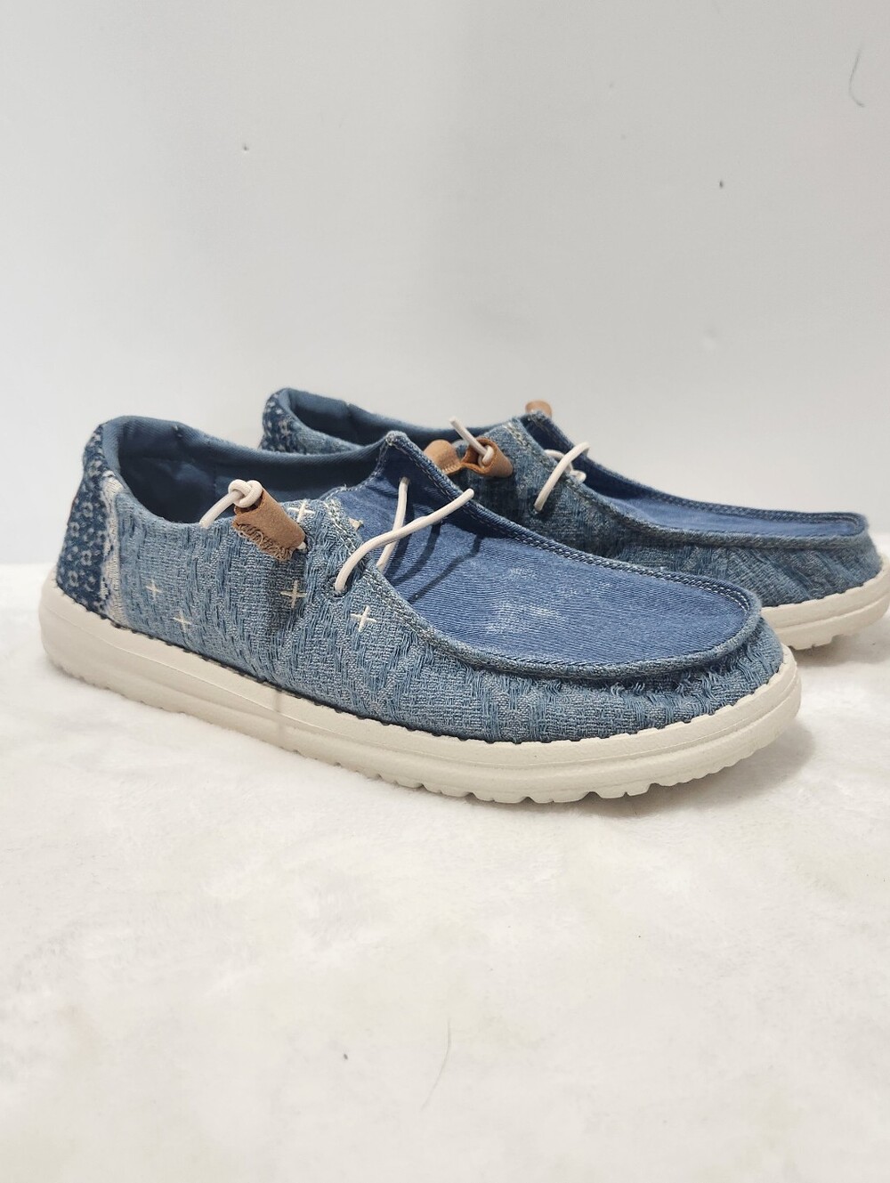 Hey Dude Wendy Blue Crafted Boho Western Casual Slip On Shoes Womens 11